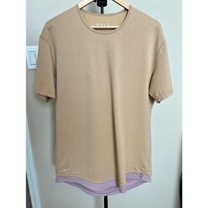 Bylt Basics Lux Tee - L - Tan/Pink